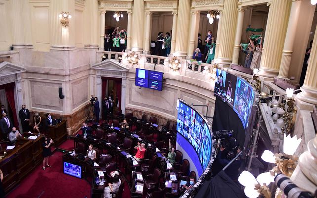 Emoción en los festejos en Argentina por la legalización del aborto