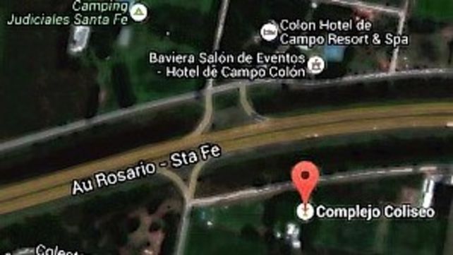 El Coliseo víctima de vandalismo se encuentra en la autopista Santa Fe Rosario km 153 El Coliseo víctima de vandalismo se encuentra en la autopista Santa Fe Rosario km 153