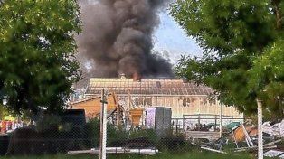 Incendio en los galpones del puerto en la ciudad Santa Fe
