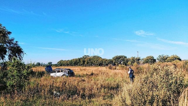 Murió el conductor de un auto que volcó en el límite entre Santa Fe y Recreo Sur