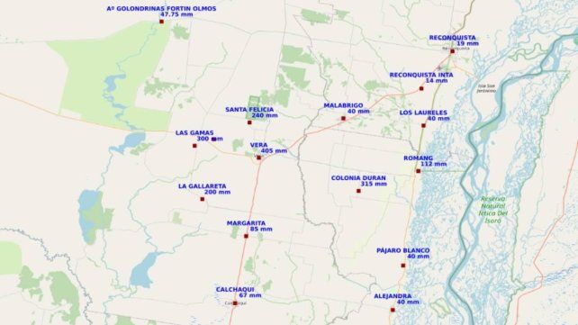Mapa de precipitaciones del 27 de mayo