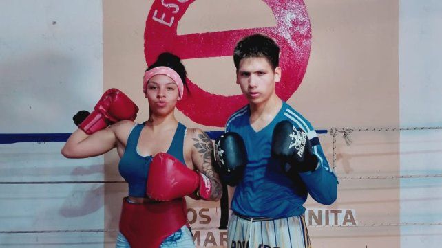 Ailén Argañaraz y Elías Jaime serán dos de los púgiles que combatirán en Peñarol.