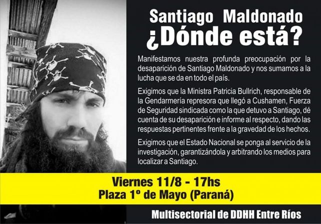 Investigan un video en el que, supuestamente, aparece Santiago Maldonado