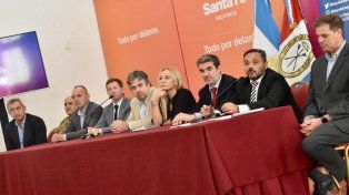 Conferencia de prensa en Rosario por los allanamientos y detenciones.