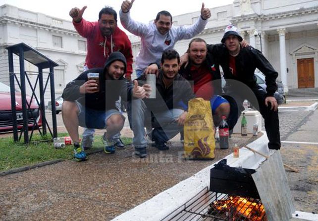 En la plaza de la Legislatura