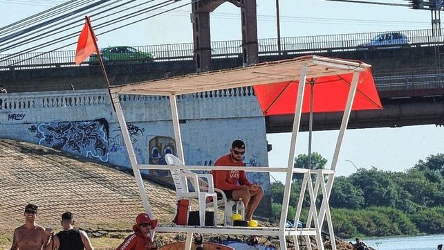 Alerta por el ataque de palometas: colocaron una bandera roja en las playas de la Costanera Este