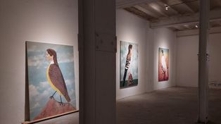 Tres de las siete Sirenas del artista&nbsp; Daniel García que se exhiben desde mañana en el Centro Cultural de la Toma (Tucumán 1349).