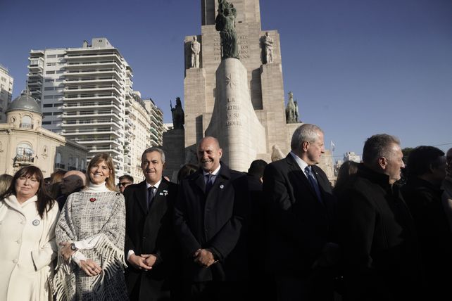 Discursos y críticas. Perotti y Javkin reclamaron más presencia de Nación para combatir la narcocriminalidad.