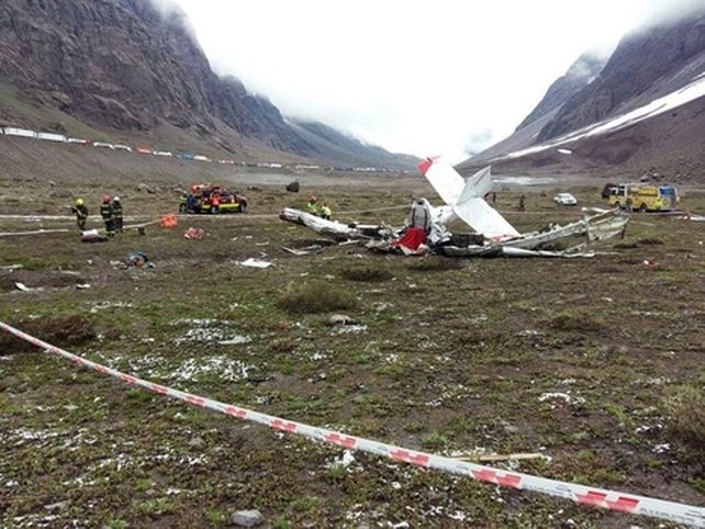 Penoso. El aviador fue sorprendido por el viento blanco cordillerano.