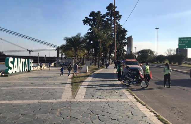 Con una costanera muy vigilada