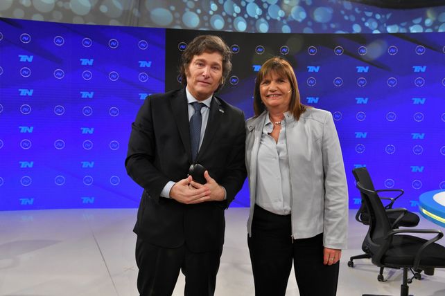 Bullrich y Milei antes del ballottage.