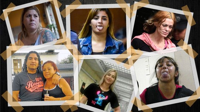 Algunas de las conocidas caras femeninas en el mundo del delito en sectores populares.&nbsp;