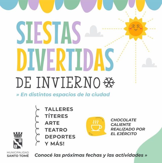 Comienzan las Siestas Divertidas de Invierno en los espacios públicos de la ciudad Comienzan las Siestas Divertidas de Invierno en los espacios públicos de la ciudad