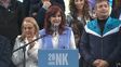 Cristina Kirchner habló en Plaza de Mayo.