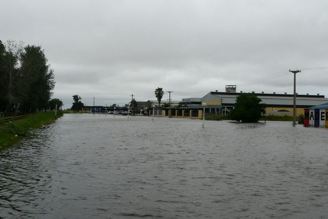 Desbordó el canal de Maciel por el agua que llega de los campos