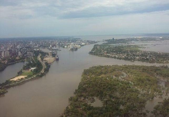 Foto aérea del río Salado./ @horaciojrios
