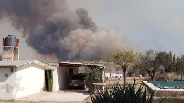 El peor incendio de la década que sufren las sierras de Córdoba