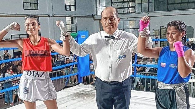 La santafesina Belén Díaz (izquierda) del Olimboxing se presentará en Estudiantes de Rafaela.