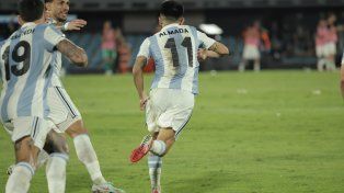 Thiago Almada marcó el tanto para Argentina.