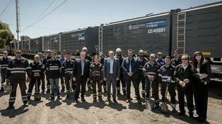 Trenes Argentinos Cargas. Estos 14 contenedores forman parte de un total de 90 unidades encargadas a los talleres privados de María Juana, en Santa Fe, y Baco, en Buenos Aires.