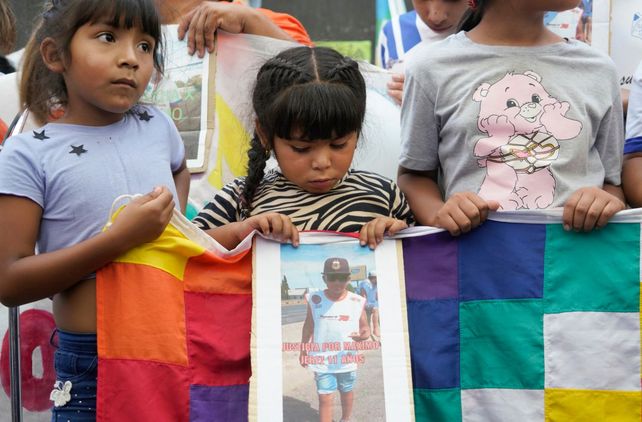 Niños y niñas también fueron parte de la marcha donde se pidió Justicia por Máximo Jerez
