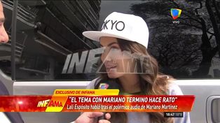 Lali y una fina ironía para responderle a Mariano Martínez: No sé si un ángel, pero nefasta no soy