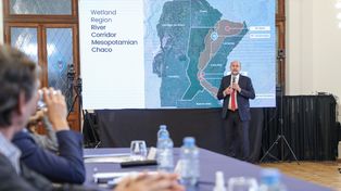 El gobernador Omar Perotti elevó el proyecto de ley a la Legislatura de Santa Fe para la creación del Área de Manejo Integral Jaaukanigás.&nbsp;