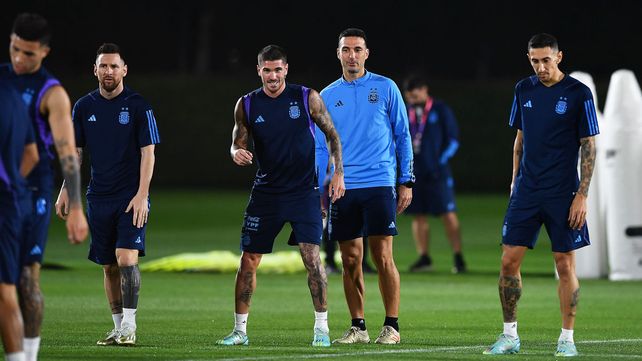 Selección Argentina: entrenaron Rodrigo De Paul y Ángel Di María