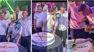 En la fiesta de Messi