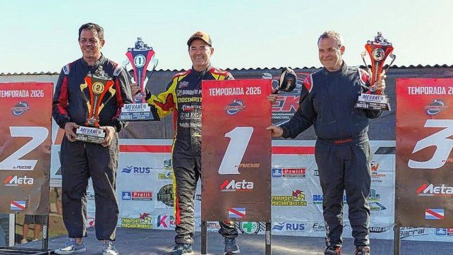 El piloto dos veces campeón de TC se llevó la final de la categoría 150 Master en el kartódromo de Gualeguay.