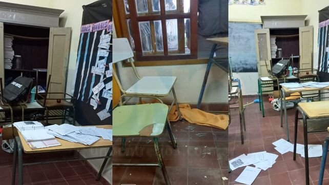 Escuela de Paraná blanco de vandalismo: destrozaron todo