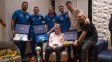 Central conmovedor: los jugadores visitaron al Patón Bauza antes del partido