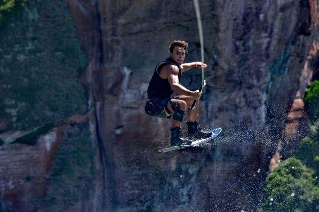 Agustín enfocando el descenso.&nbsp;