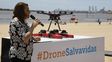 La intendenta en la presentación del drone. La intendenta en la presentación del drone.
