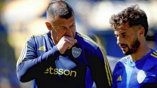 Jorge Almirón prepara el equipo de Boca ante Unión.