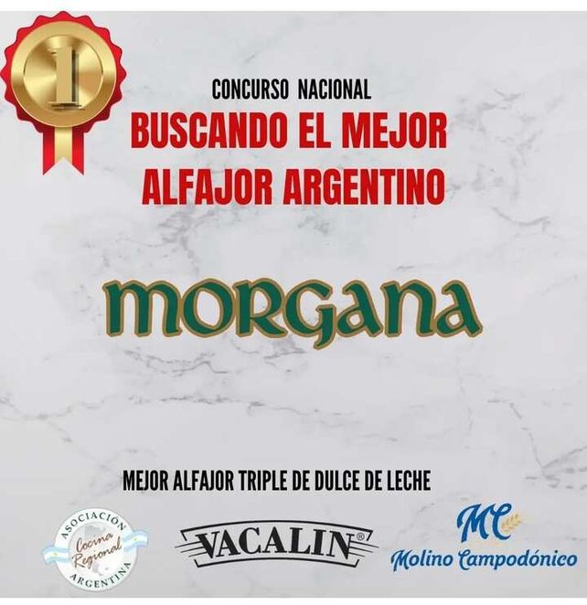 El flyer del alfajor ganador en el concurso de Mar del Plata.&nbsp;