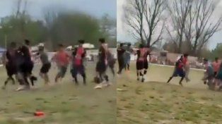 Una final de inferiores en Recreo terminó con una gresca y personas dentro de la cancha