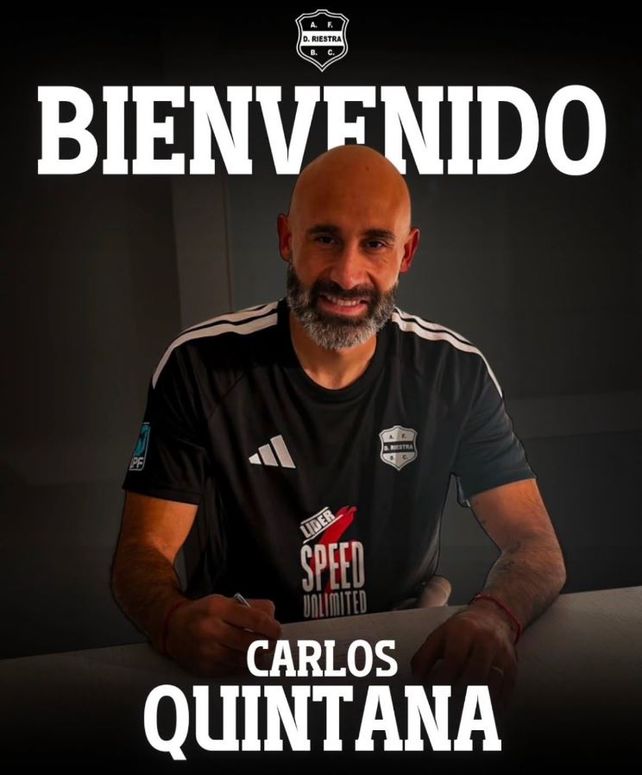 La publicación de Deportivo Riestra sobre a contratación de Carlos Quintana que fue borrada.