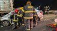Fuerte choque en la autopista Rosario-Santa Fe: un automovilista quedó atrapado