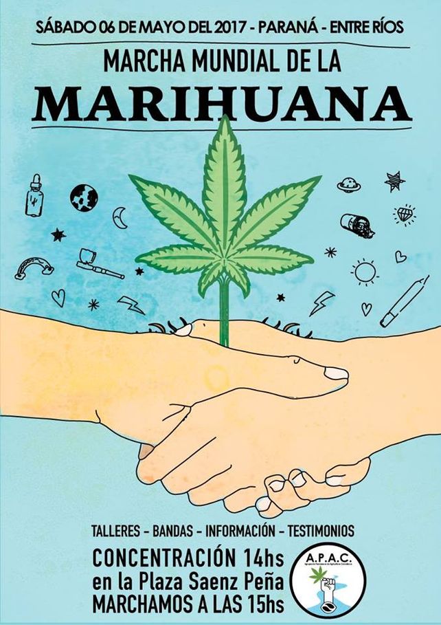 Paraná se plegará a la Marcha Mundial de la Marihuana 2017