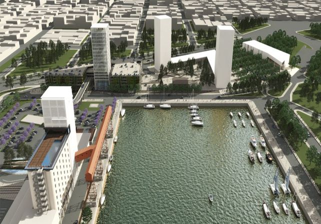 Avanza la construcción de oficinas y locales comerciales en el Puerto santafesino