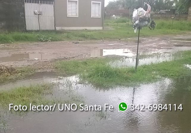 Celeste mandó fotos de barrio San José tras la lluvia.