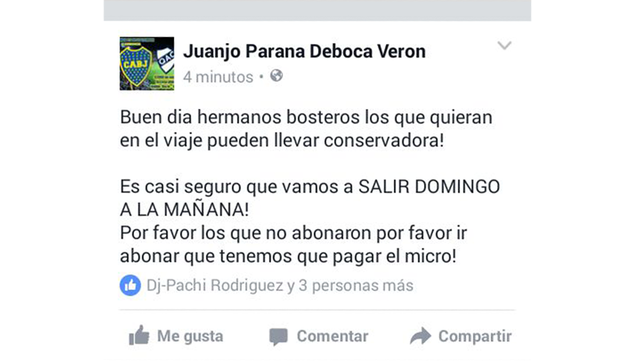 Estafan a hinchas de Boca