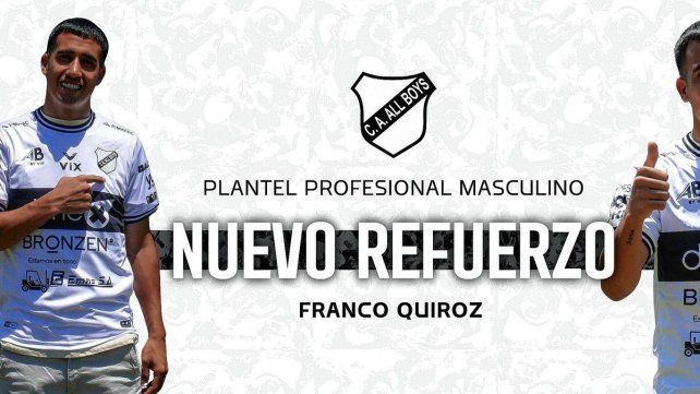 El concordiense Franco Quiroz es nuevo jugador de All Boys.