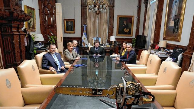 Milei y FMI: el Presidente Javier Milei recibió a Kristalina Georgieva en Casa Rosada.