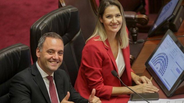 La senadora por Santa Fe intenta defender a Manuel Adorni