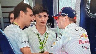 Scaloni fue a ver a Colapinto y se reunió con Verstappen