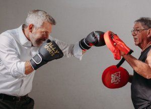 Rogelio Frigerio entrenó boxeo en el Club Banfield de Paraná