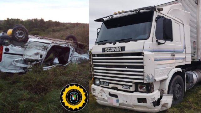 El siniestro vial se registró en la Ruta Nacional 174. El conductor del vehículo de menor porte fue llevado al hospital de Victoria.