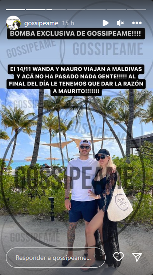 La foto que publicó la cuenta @gossipeame en historias de Instagram